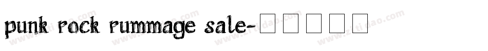 punk rock rummage sale字体转换